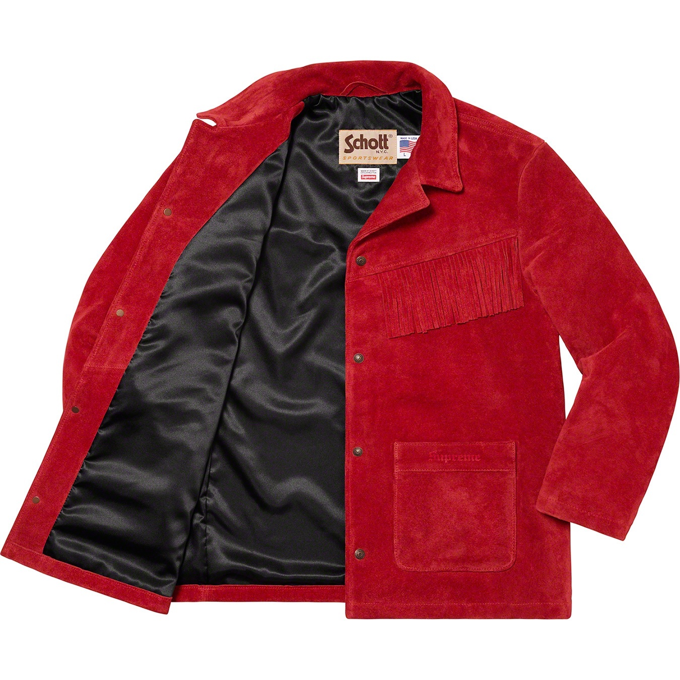 Supreme®/Schott® Fringe Suede Coat view 9